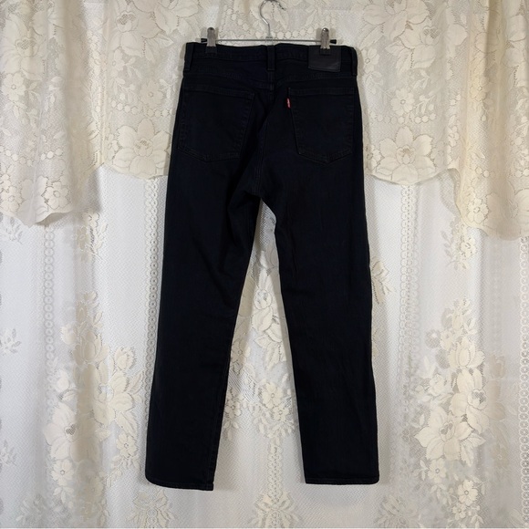 Levi's Wedgie Straight High Rise Denim Jeans Pants Black Sprout Size 27 - Picture 8 of 12